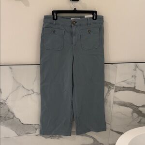 LOFT dusty blue Palmer Wide Leg Pants